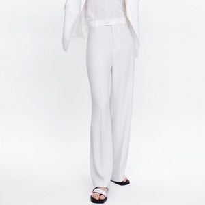 Zara Flowy Wide Leg Trousers Pants NWT